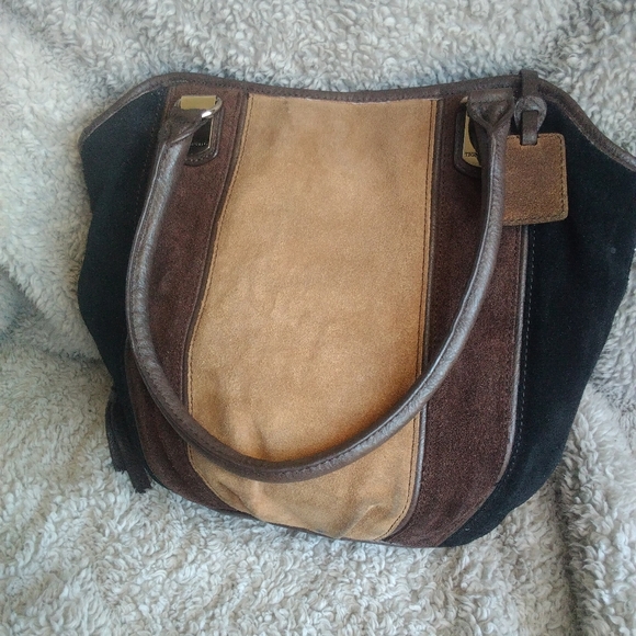 Tignanello bucket bag leather and suede purse - Picture 4 of 9